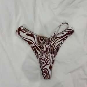 Brown Swirl High-Cut Women’s Swim Bottom